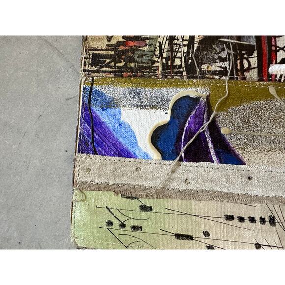 Anthropologie Painted Canvas Clutch Purse - Picture 16 of 16